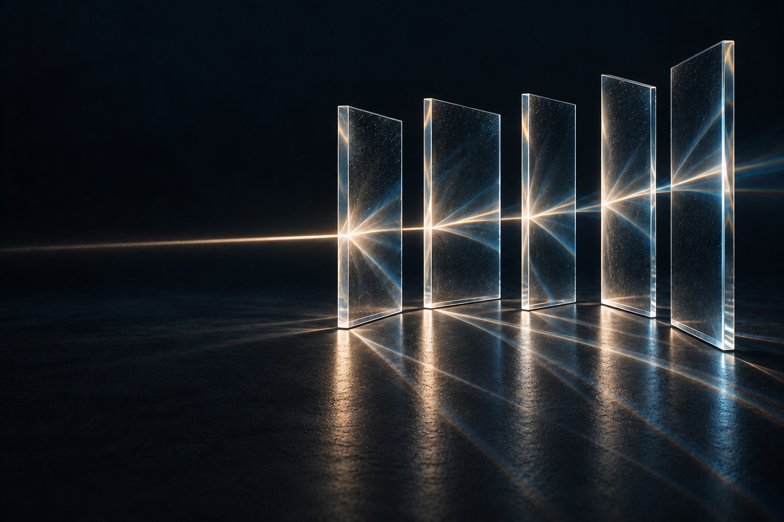 Glass & light poster